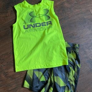 Under Armour sleeveless shirt and shorts